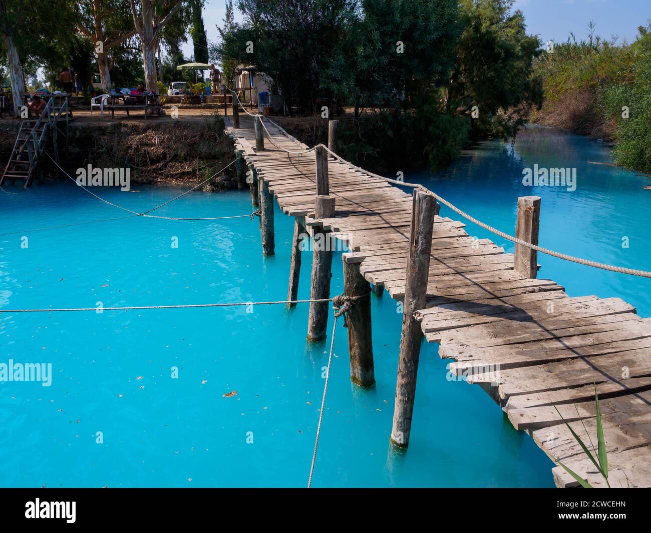 Laguna Termale Blu, Dalyan, Provincia di Muğla, Turchia Foto Stock