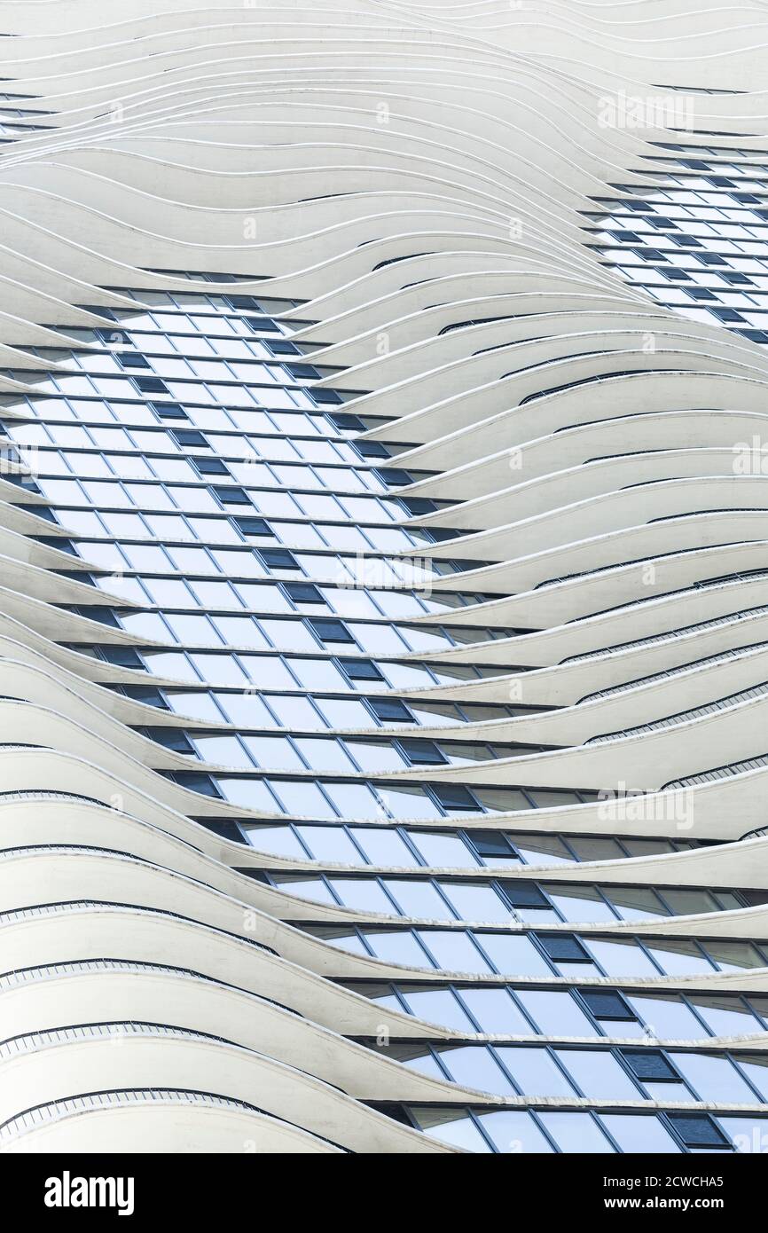 The Aqua Tower, Chicago, Illinois, Stati Uniti Foto Stock