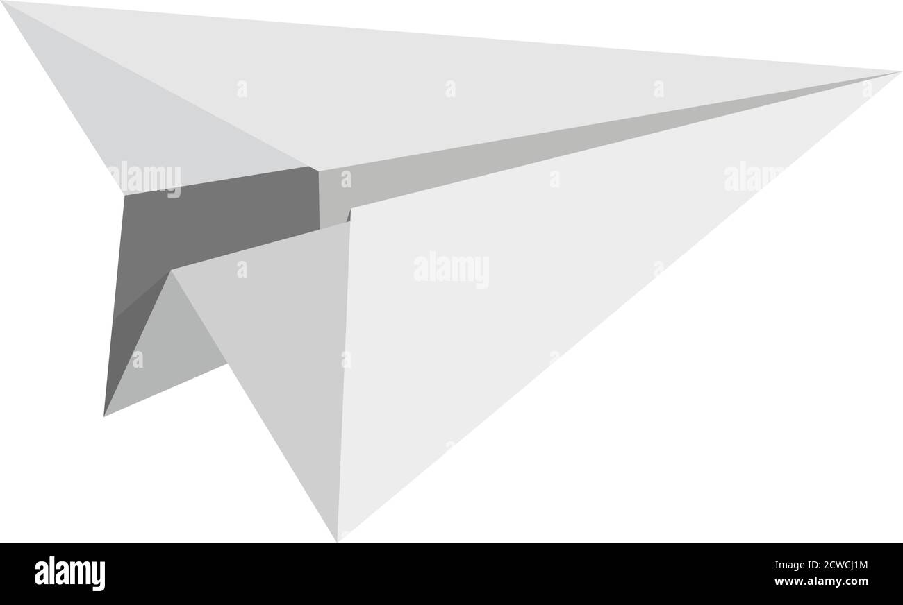 piano di carta origami isolato su illustrazione vettoriale bianca Illustrazione Vettoriale
