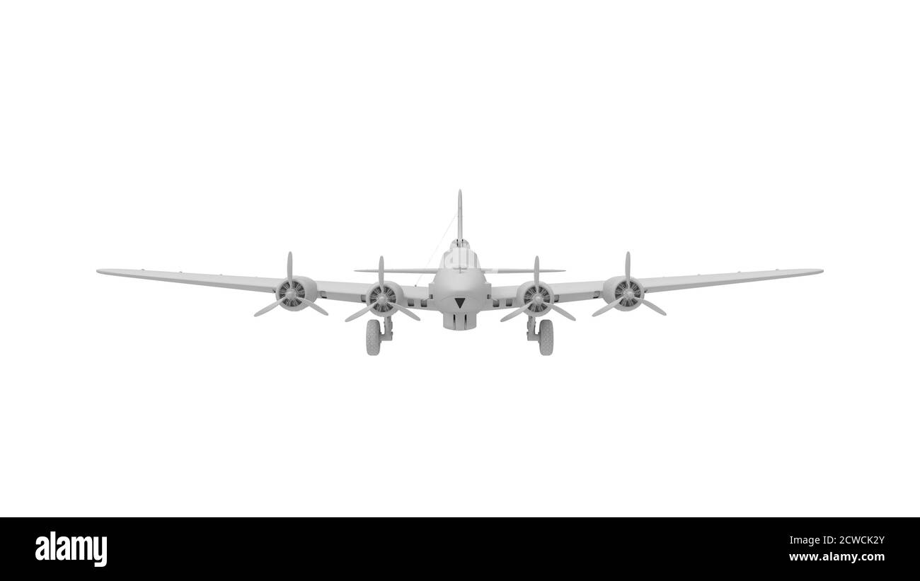 Rednering 3D di una guerra mondiale due aerei bombardieri bianco modello Foto Stock