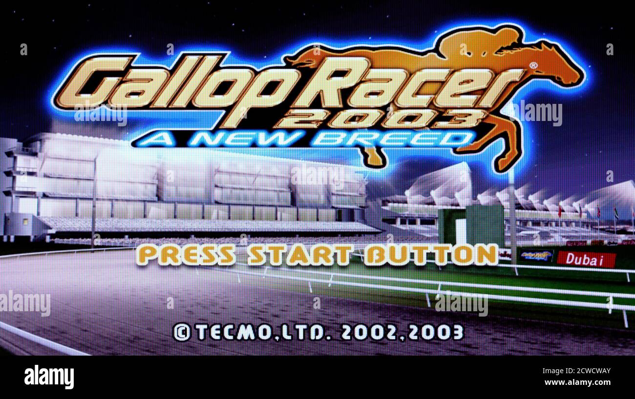 Galoppo Racer 2003 - UNA nuova razza - Sony PlayStation 2 PS2 - solo per uso editoriale Foto Stock