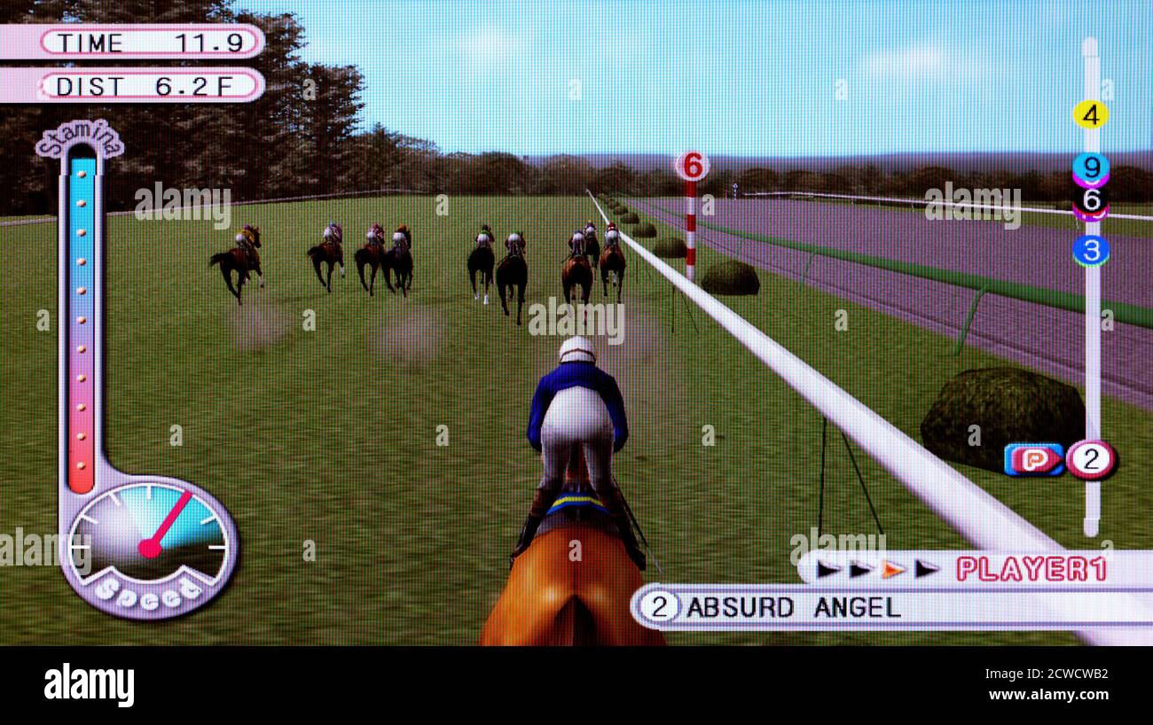 Galoppo Racer 2003 - UNA nuova razza - Sony PlayStation 2 PS2 - solo per uso editoriale Foto Stock