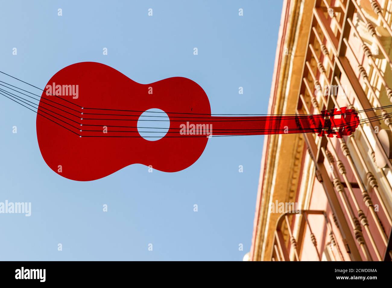 Icona di chitarra a Cordoba Foto Stock