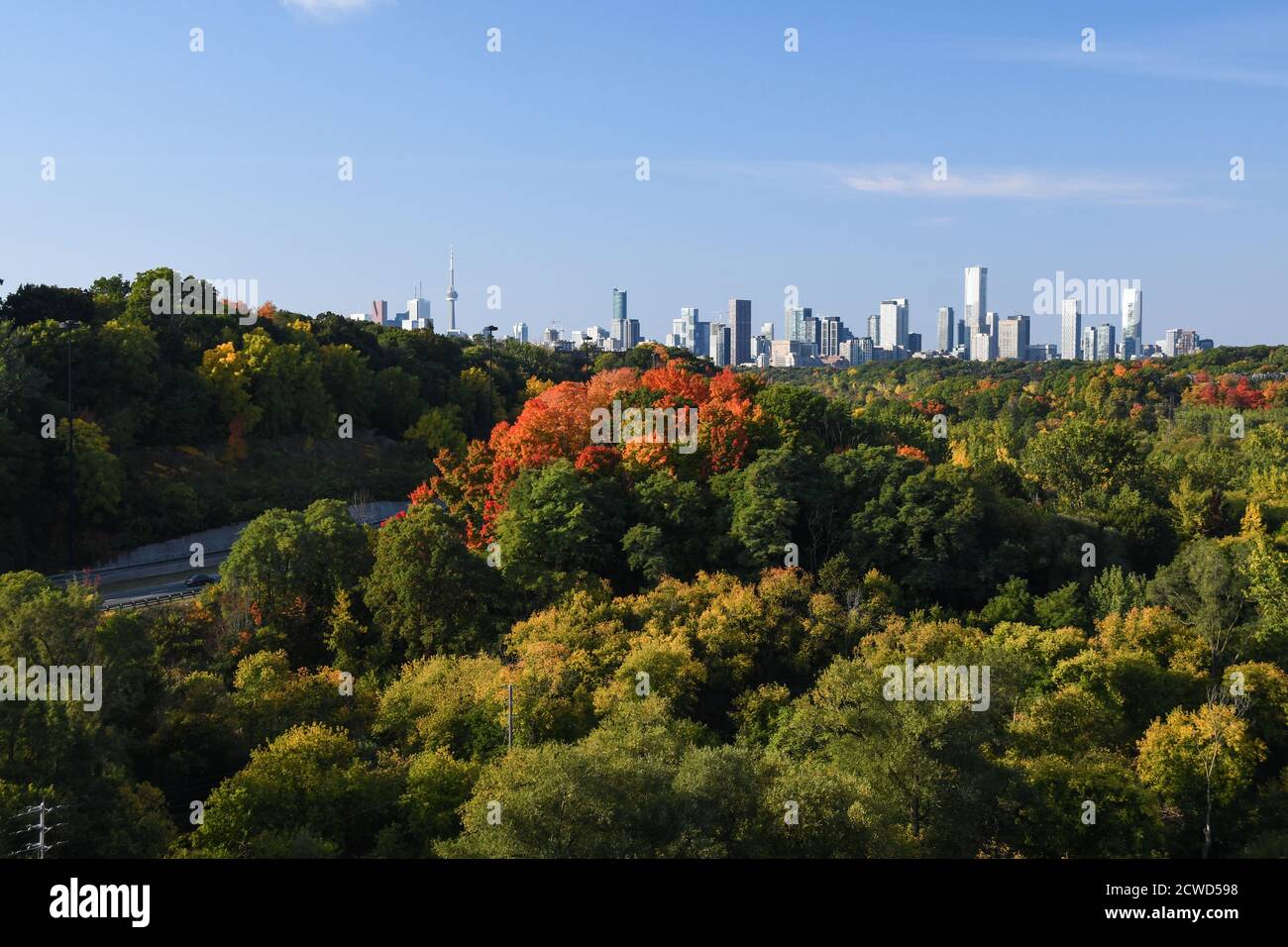 Toronto Skyline in autunno Foto Stock