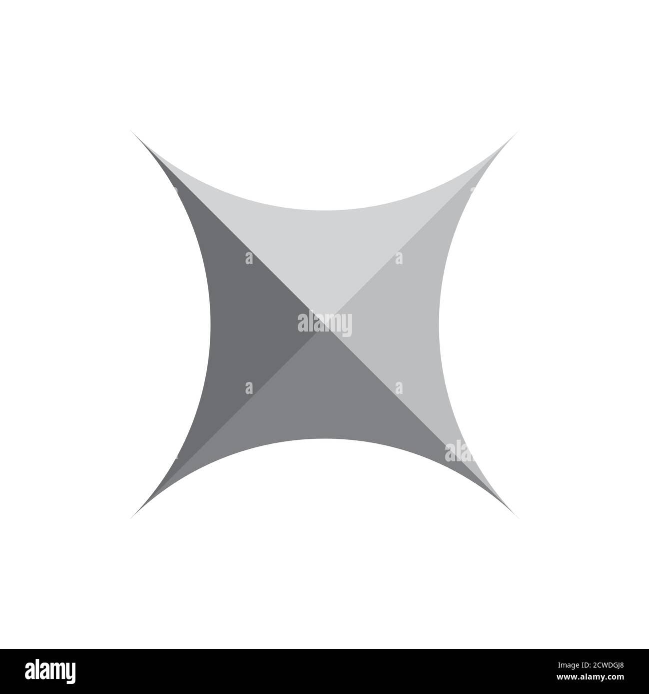 vettore del logo di disegno ombra a stella quadrata Illustrazione Vettoriale