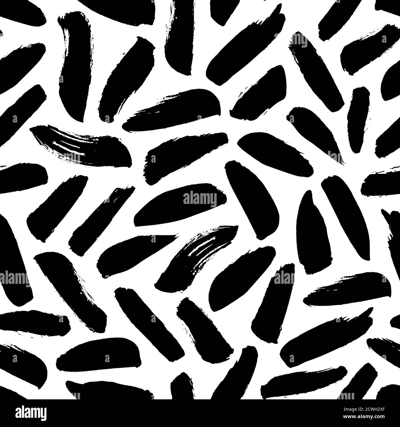 Tratti di pennello vettoriale ripetizione senza giunture. Illustrazione Vettoriale
