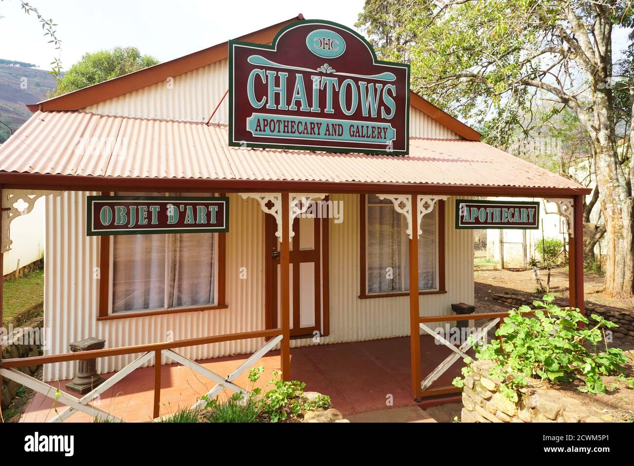 Architettura di stile tradizionale nel resto dei pellegrini, Sud Africa di un edificio storico Foto Stock