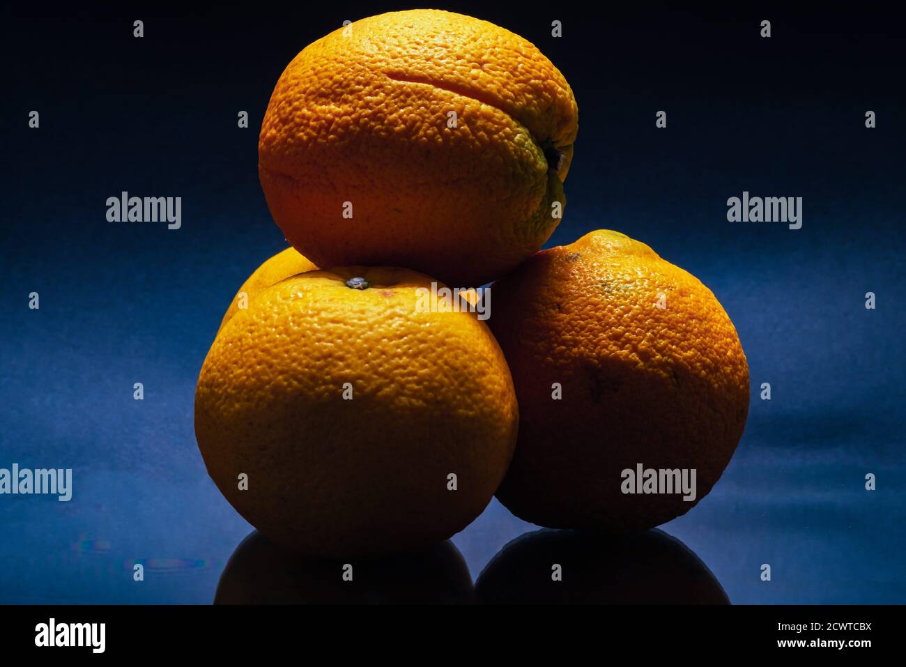 un ritratto di frutta d'arancia Foto Stock