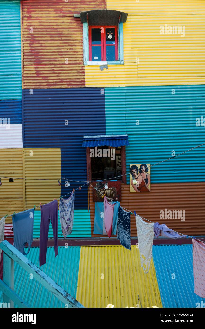caminito, Barrio de la Boca, Buenos Aires, repubblica Argentina, cono sur, Sud America Foto Stock