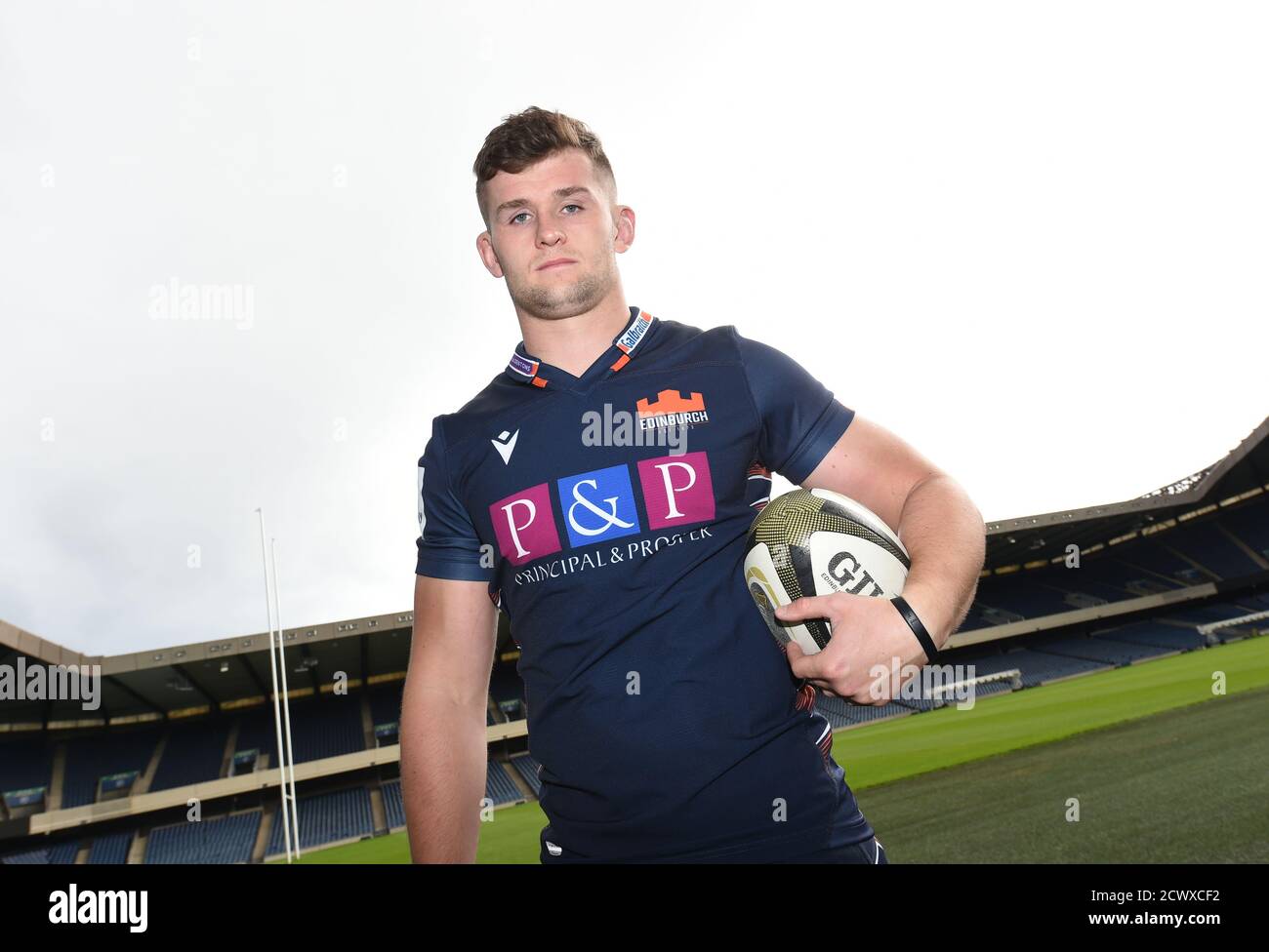 Stadio .BT Murrayfield. Edimburgo.Scozia. 30 settembre 20. Edinburgh Rugby Media Access Magnus Bradbury Press Conference . Credit: eric mcowat/Alamy Live News Foto Stock