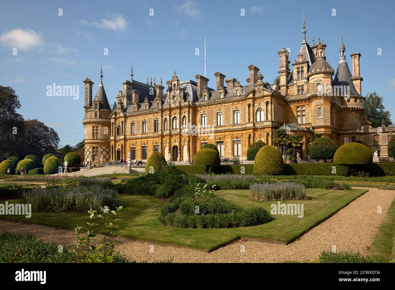 Waddesden Manor, residenza signorile ad Aylesbury, Buckinghamshire, Regno Unito Foto Stock