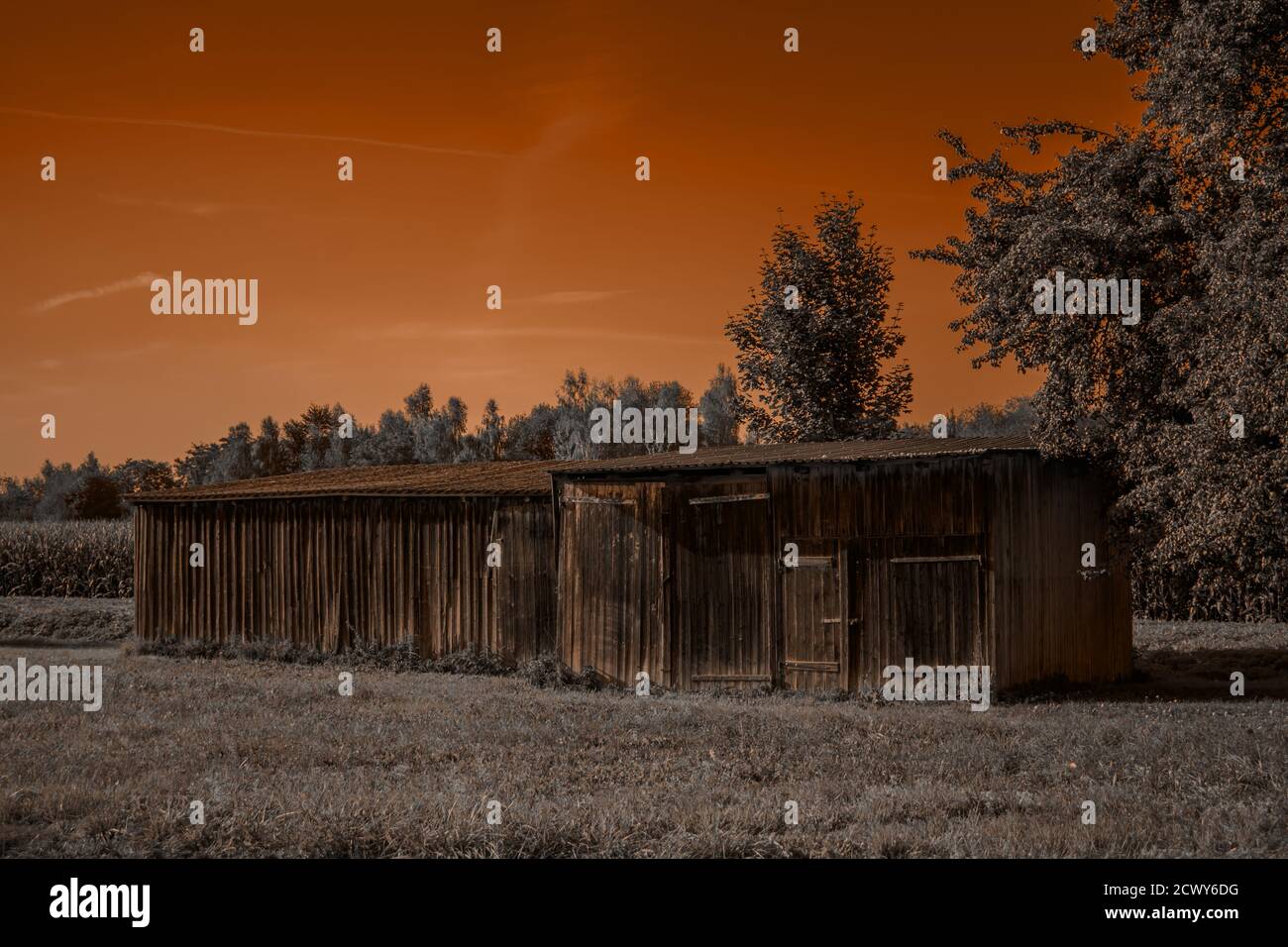 Il vecchio fienile Foto Stock