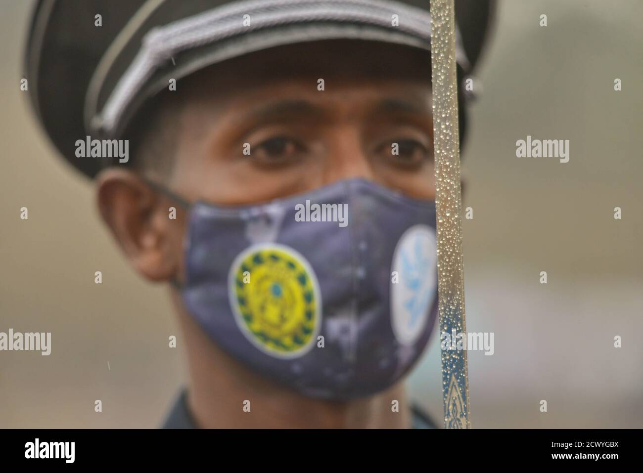 ADDIS ABEBA, 30, 2020 settembre. Funzionari di polizia federali etiopi durante una parata in stile militare a Piazza Meskel, nella capitale dell’Etiopia, Addis Abeba Foto Stock