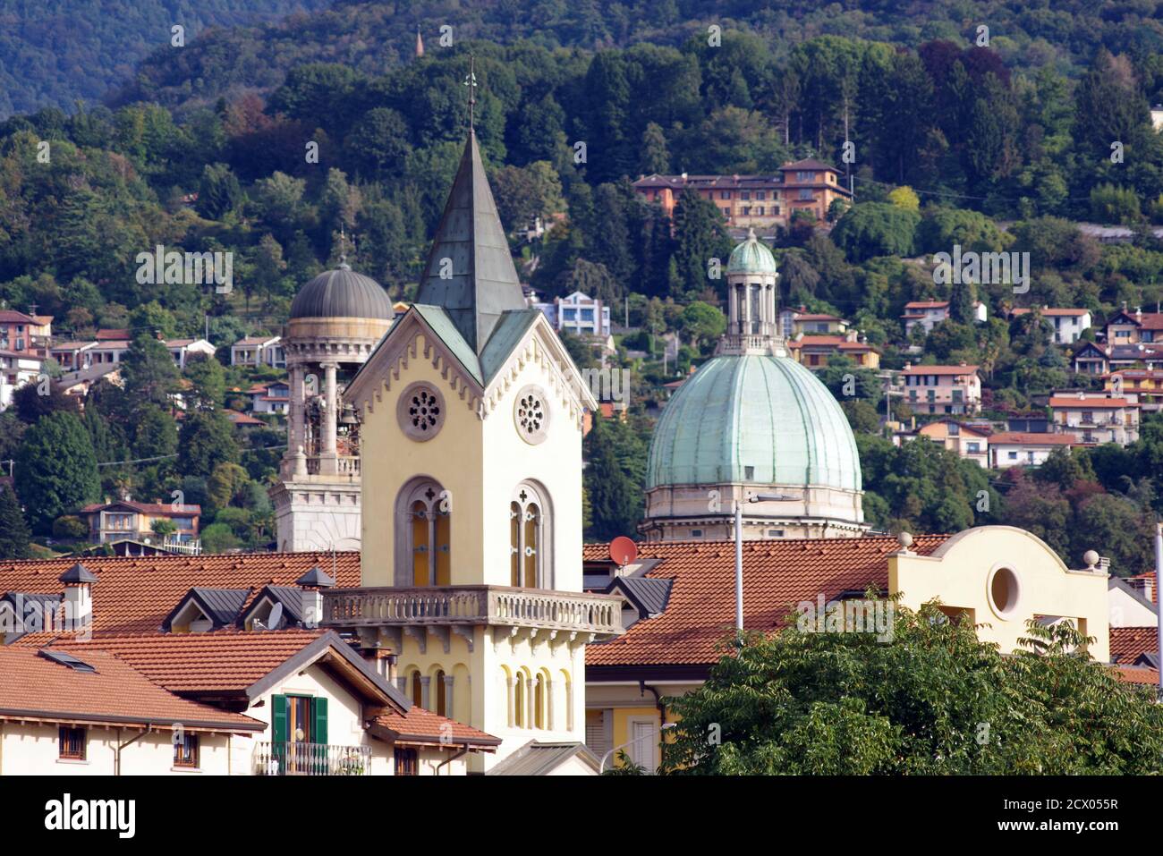 Verbania-Intra, Piemonte, Italia. Città sulle rive del Lago maggiore Foto Stock