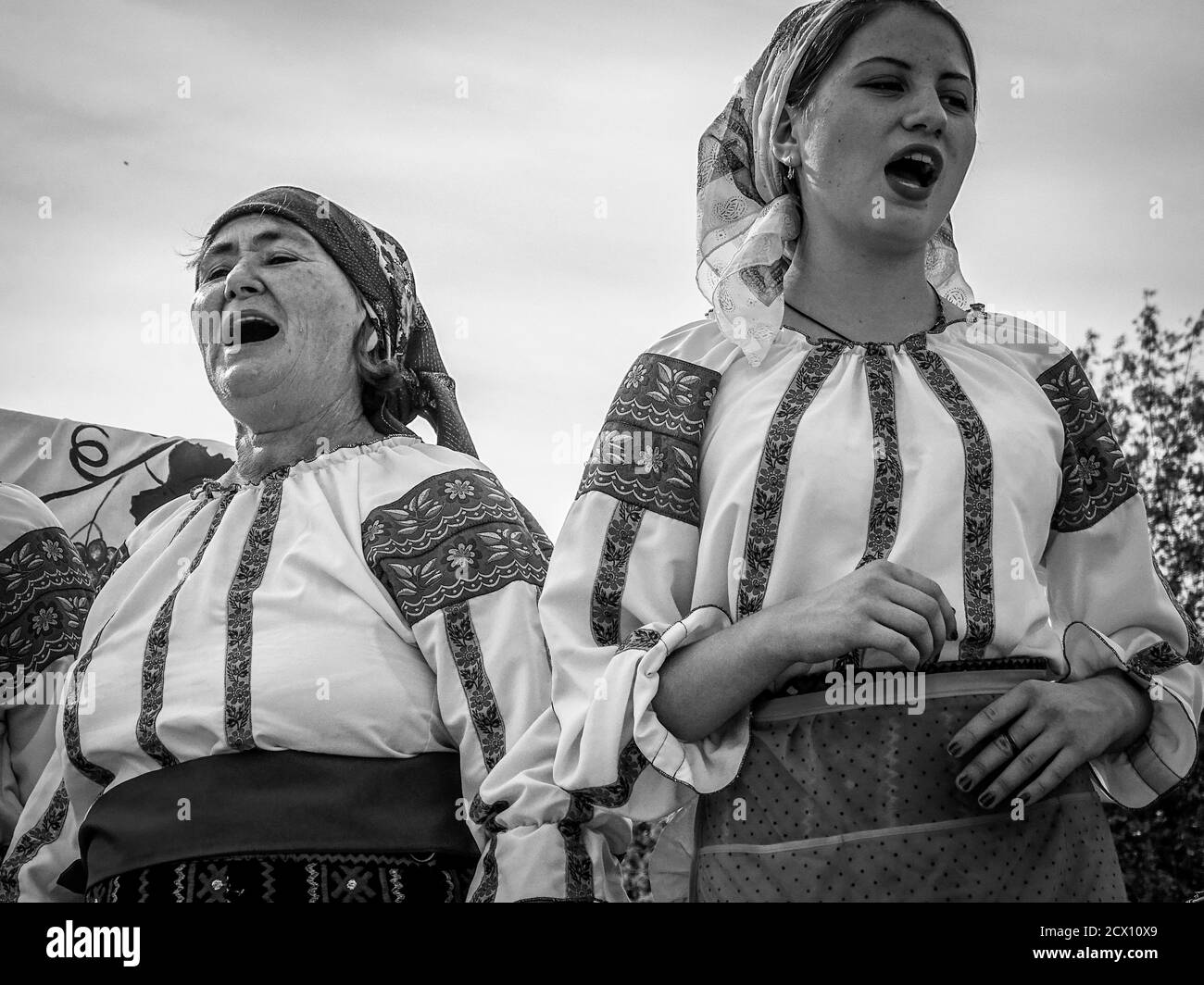 La gente celebra la festa della vite della Transdniestria Foto Stock