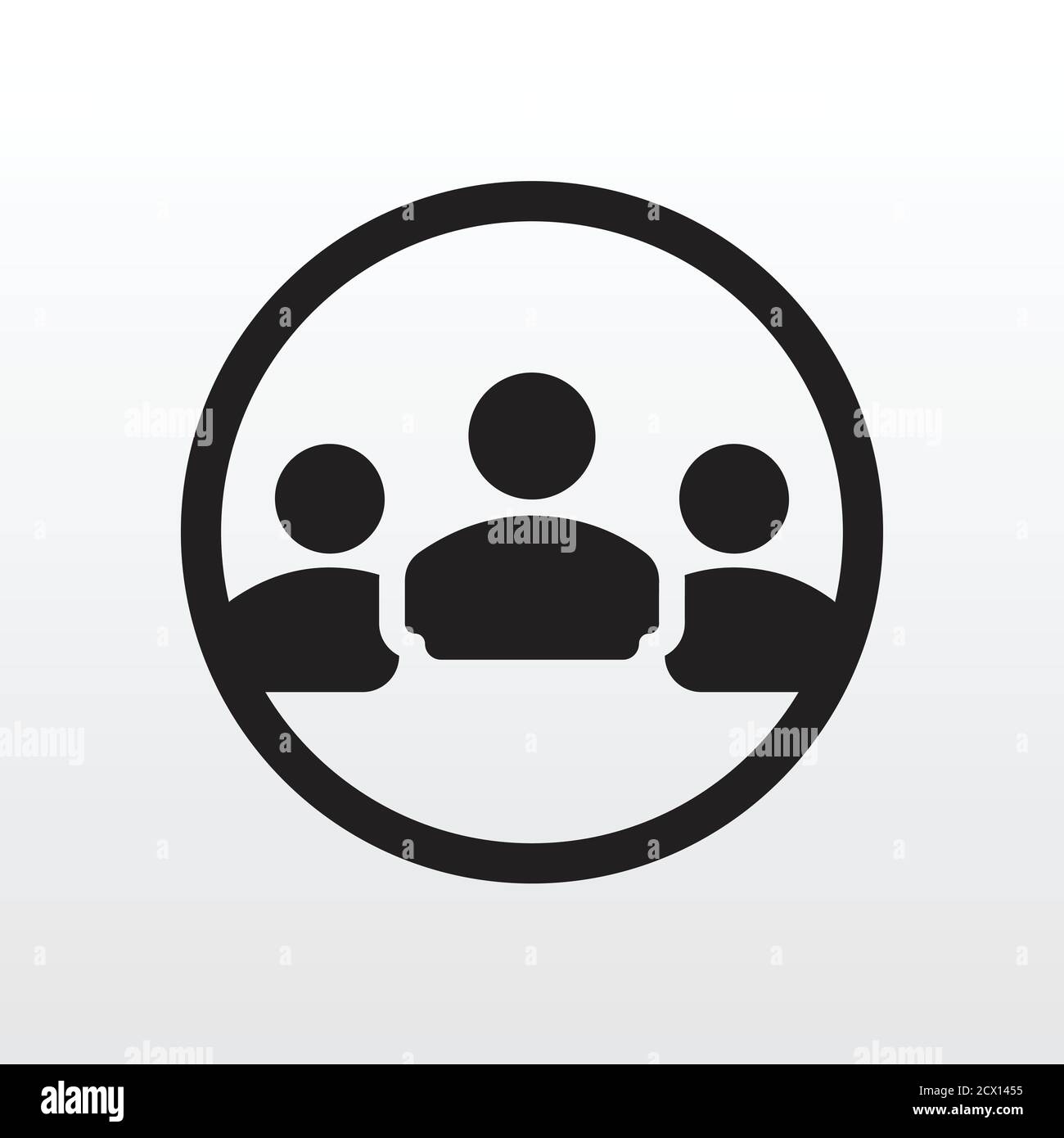 Icona Gruppo di persone. Illustrazione dell'icona del membro della comunità aziendale del team aziendale. Icona squadra Illustrazione Vettoriale