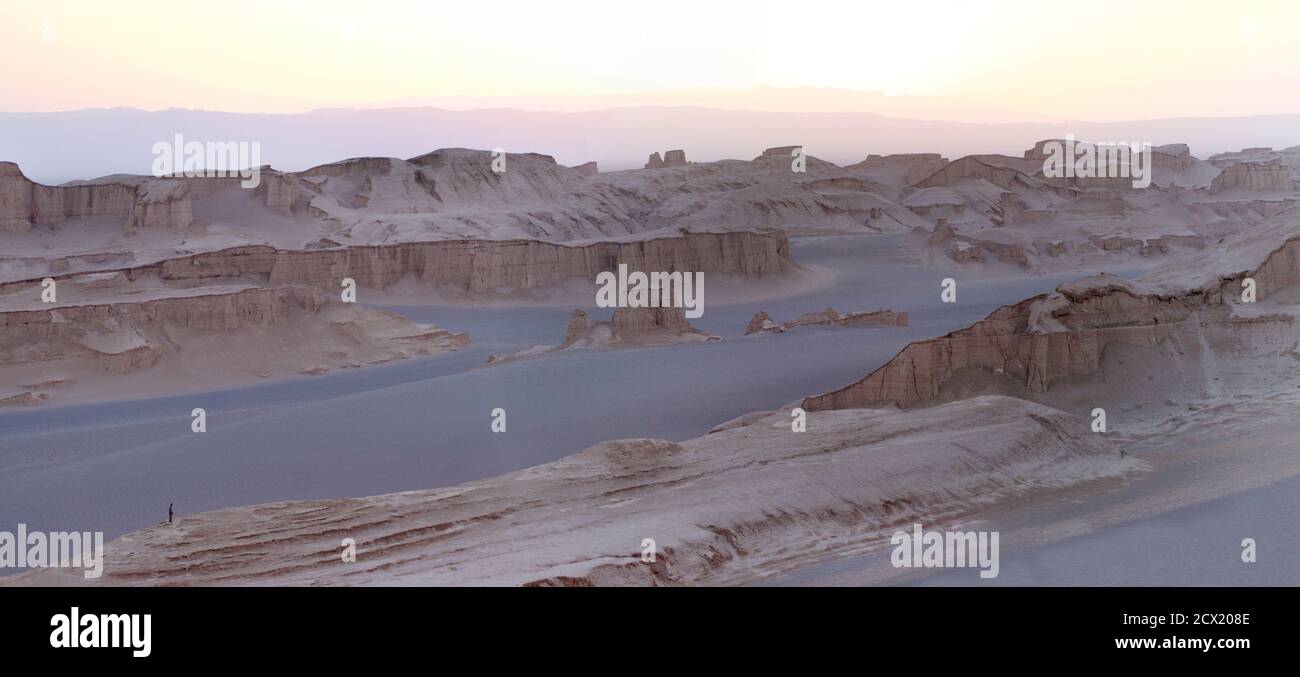 Il Kaluts regione del deserto di LUT. Il luogo più caldo della terra. Iran Foto Stock