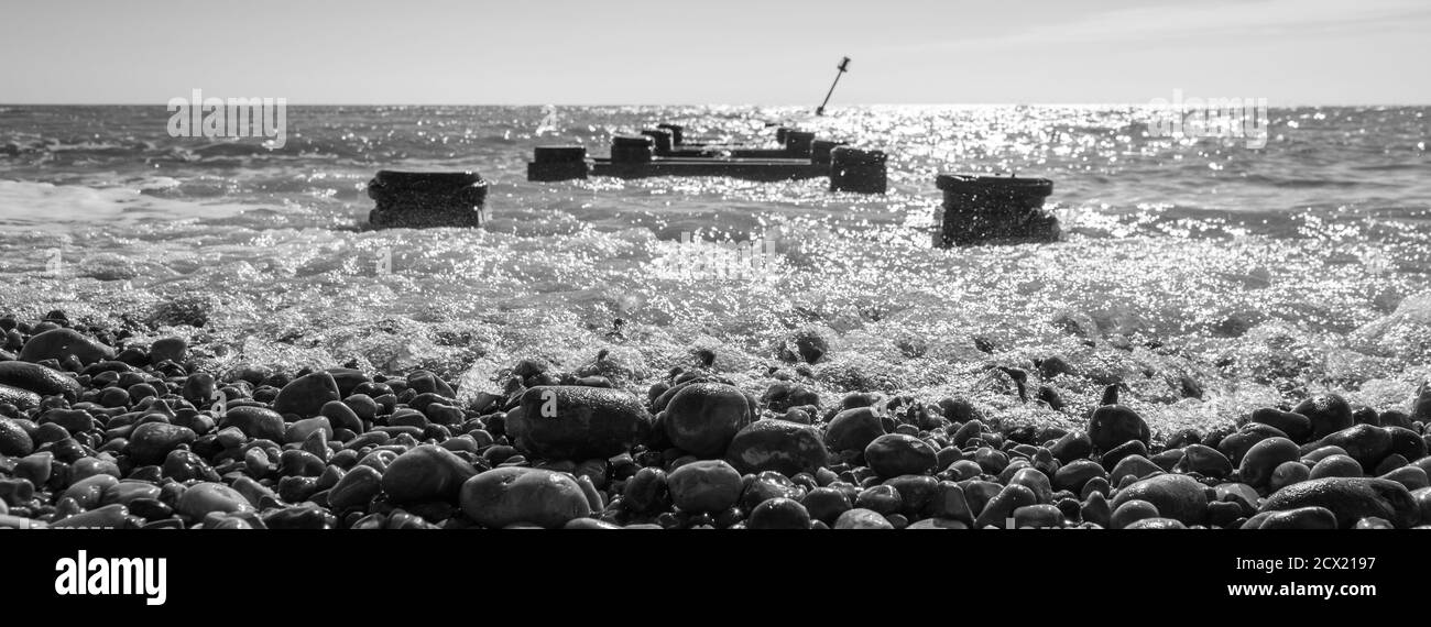 Spiaggia di ghiaia Foto Stock