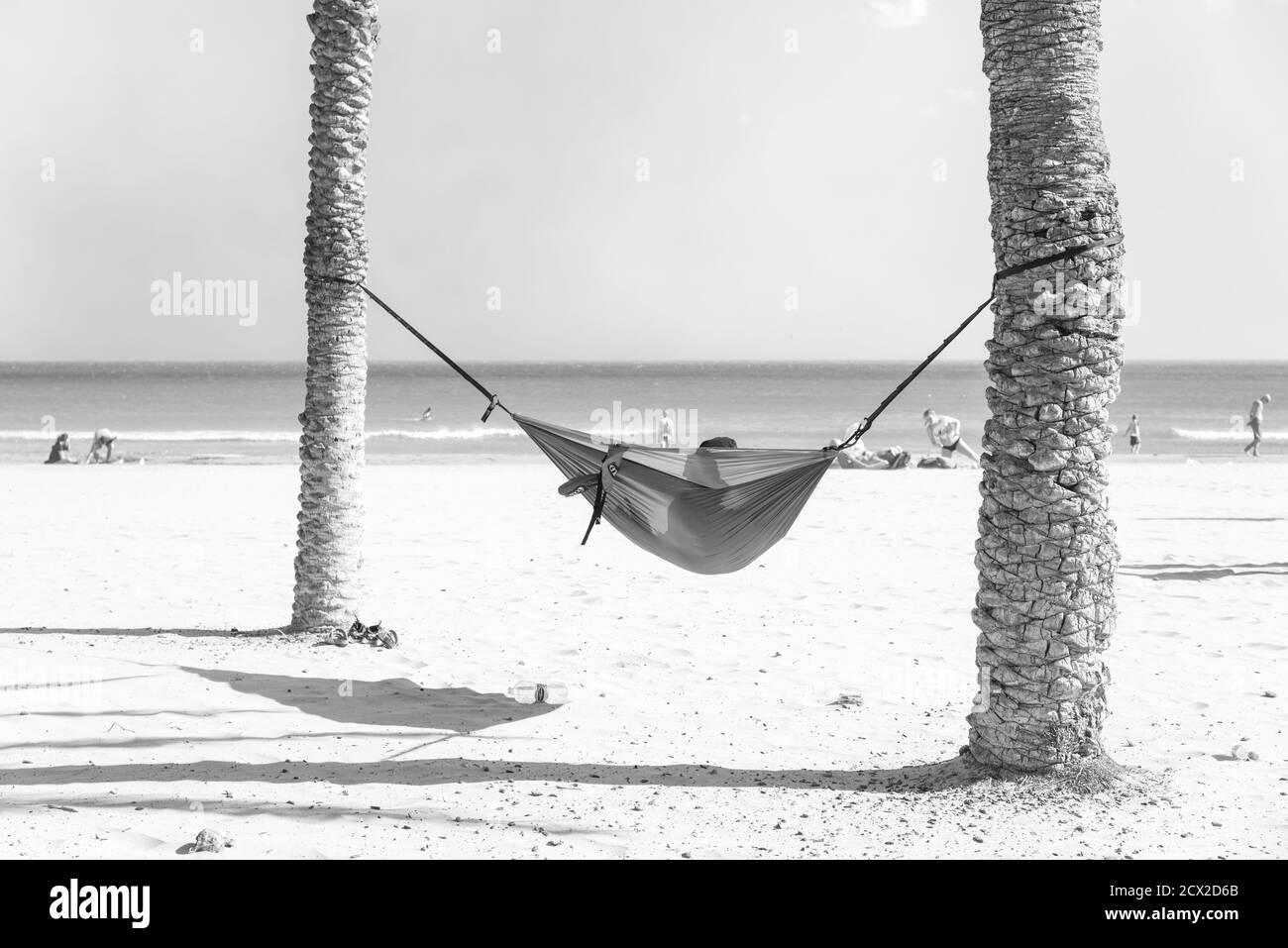 giornata di spiaggia pigra Foto Stock