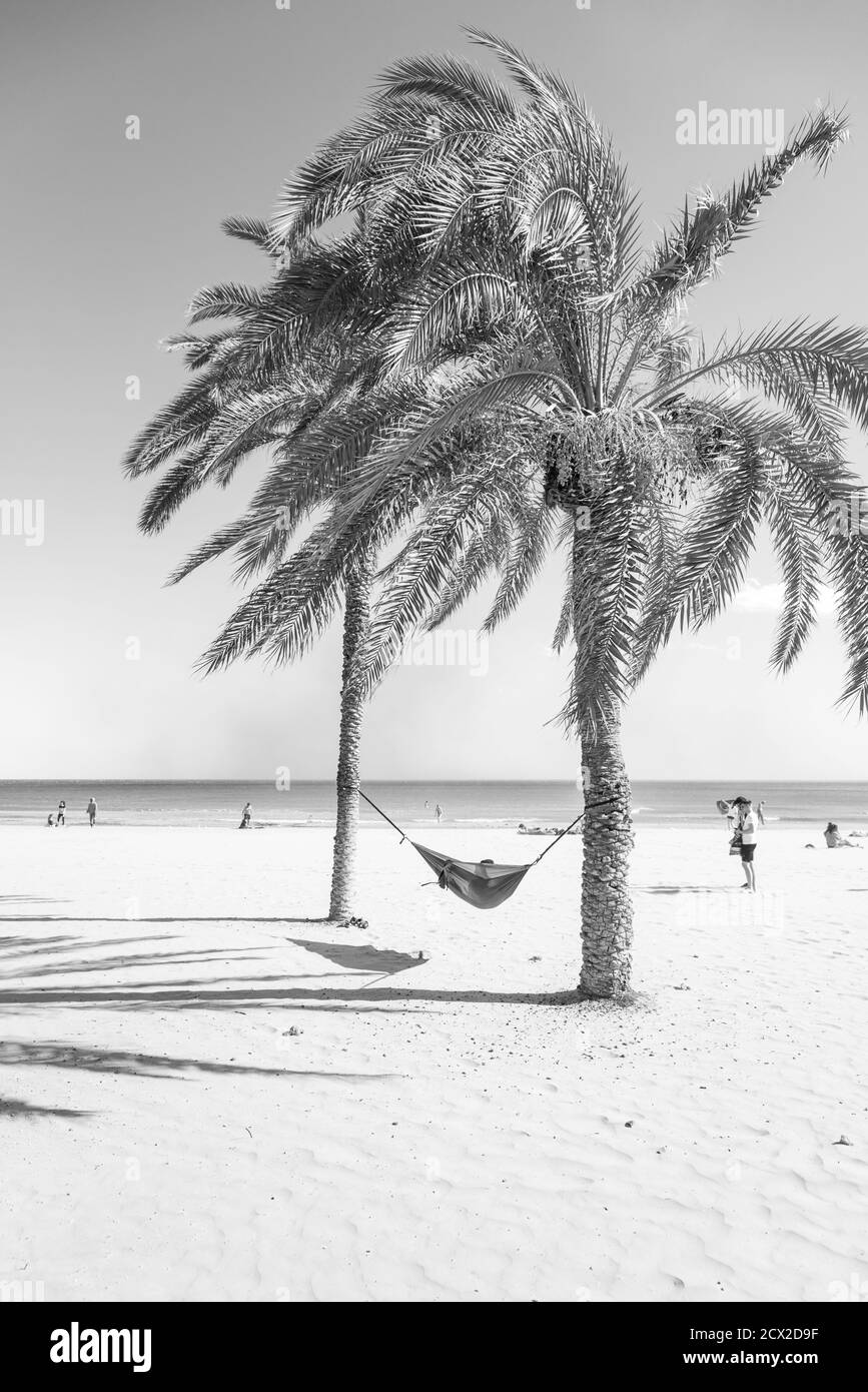 giornata di spiaggia pigra Foto Stock