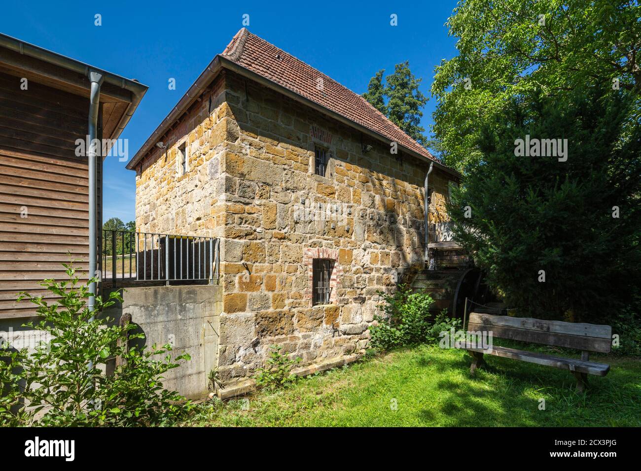 Dorsten, Dorsten-Rhade, Lippe, Ruhrgebiet, Naturpark Hohe Mark Westmuensterland, Muensterland, Westfalen, Nordrhein-Westfalen, NRW, Rhader Wassermuehl Foto Stock