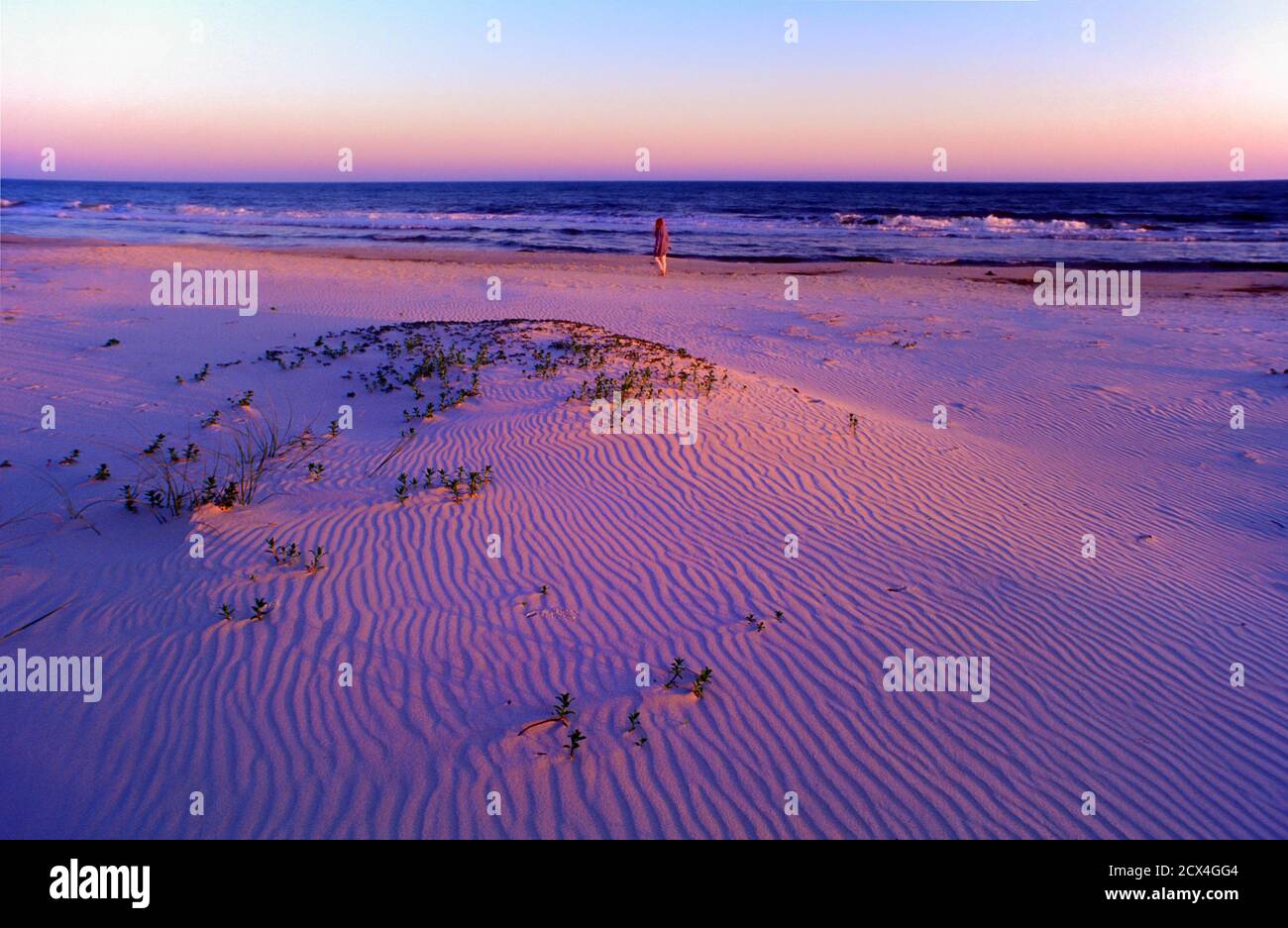 Stati Uniti, profondo sud, Sud, Alabama, Costa del Golfo, Fort Morgan, spiaggia, Foto Stock