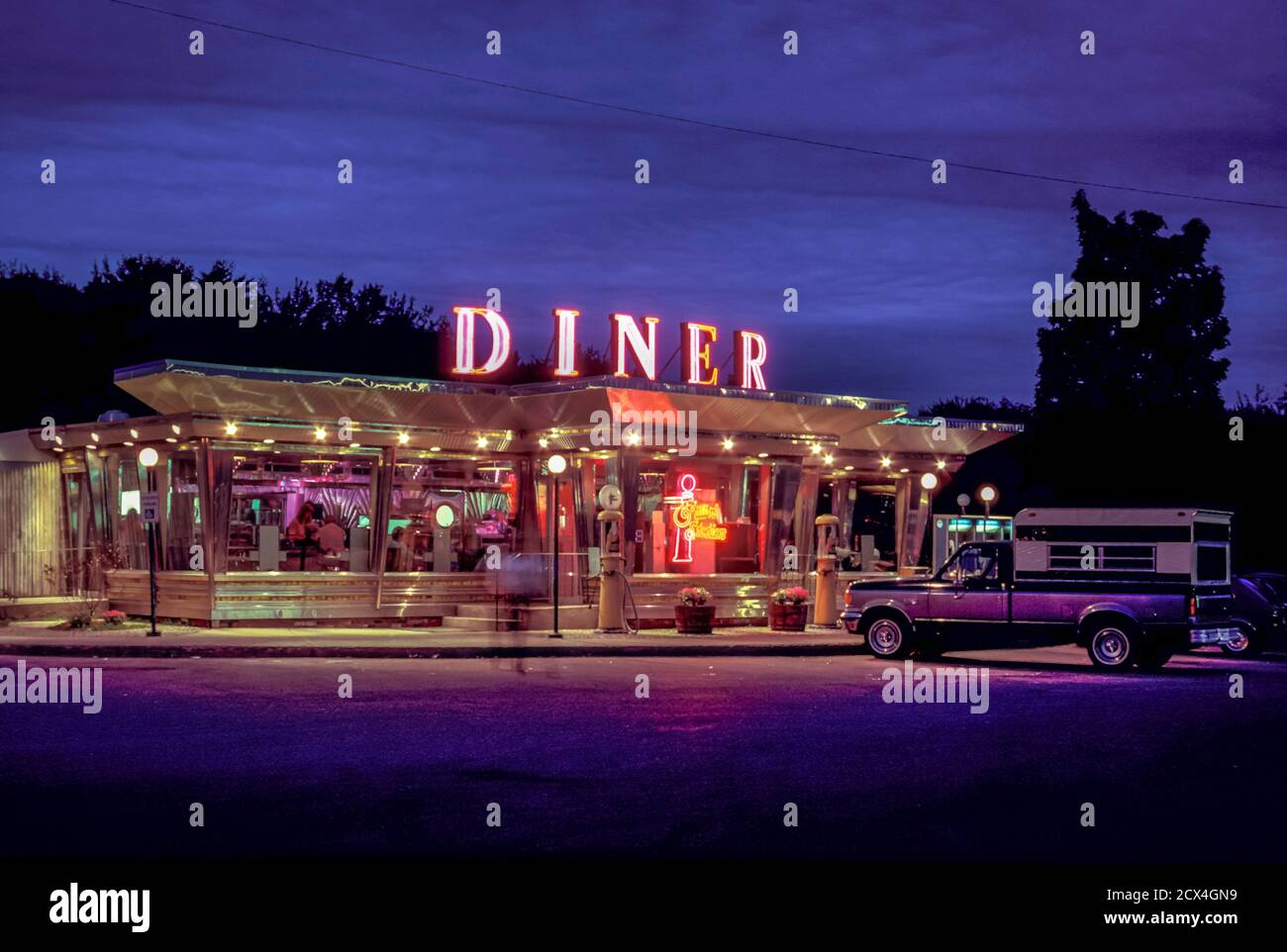 USA, New England, Massachusetts, South Deerfield, Diner Foto Stock