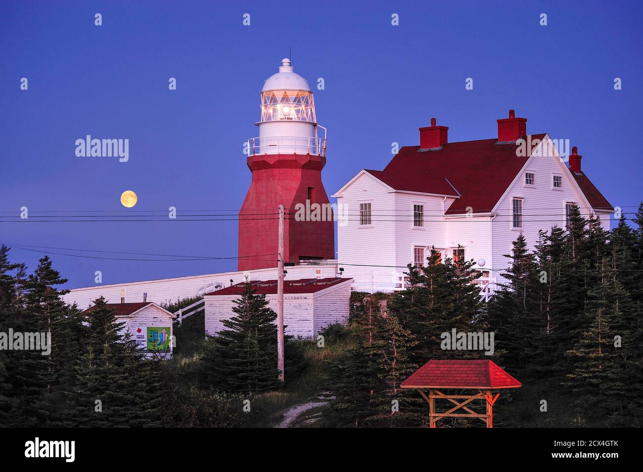 Canada, Maritimes, Terranova, Twillingate, Crow Head, Faro di Long Point, (m) Foto Stock