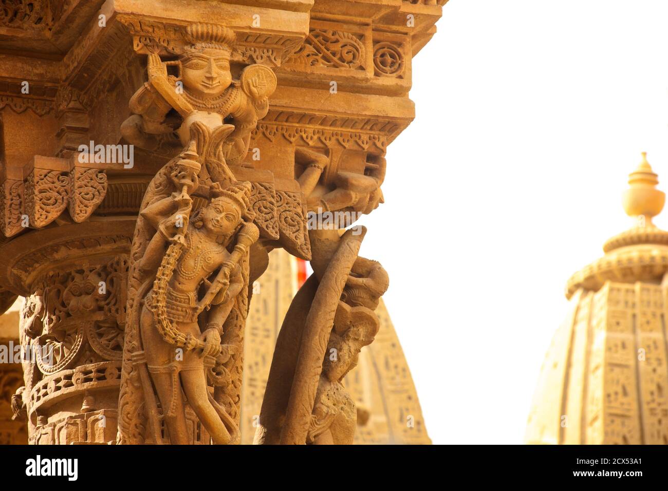 Tempio Jain, Jaisalmer fort, Jaisalmer, Rajasthan, India Foto Stock