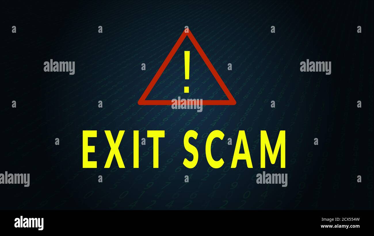 Uscire dal testo della truffa con il segnale di avvertimento. Evasione fraudolenta di obblighi finanziari. Vettore 10. Illustrazione Vettoriale