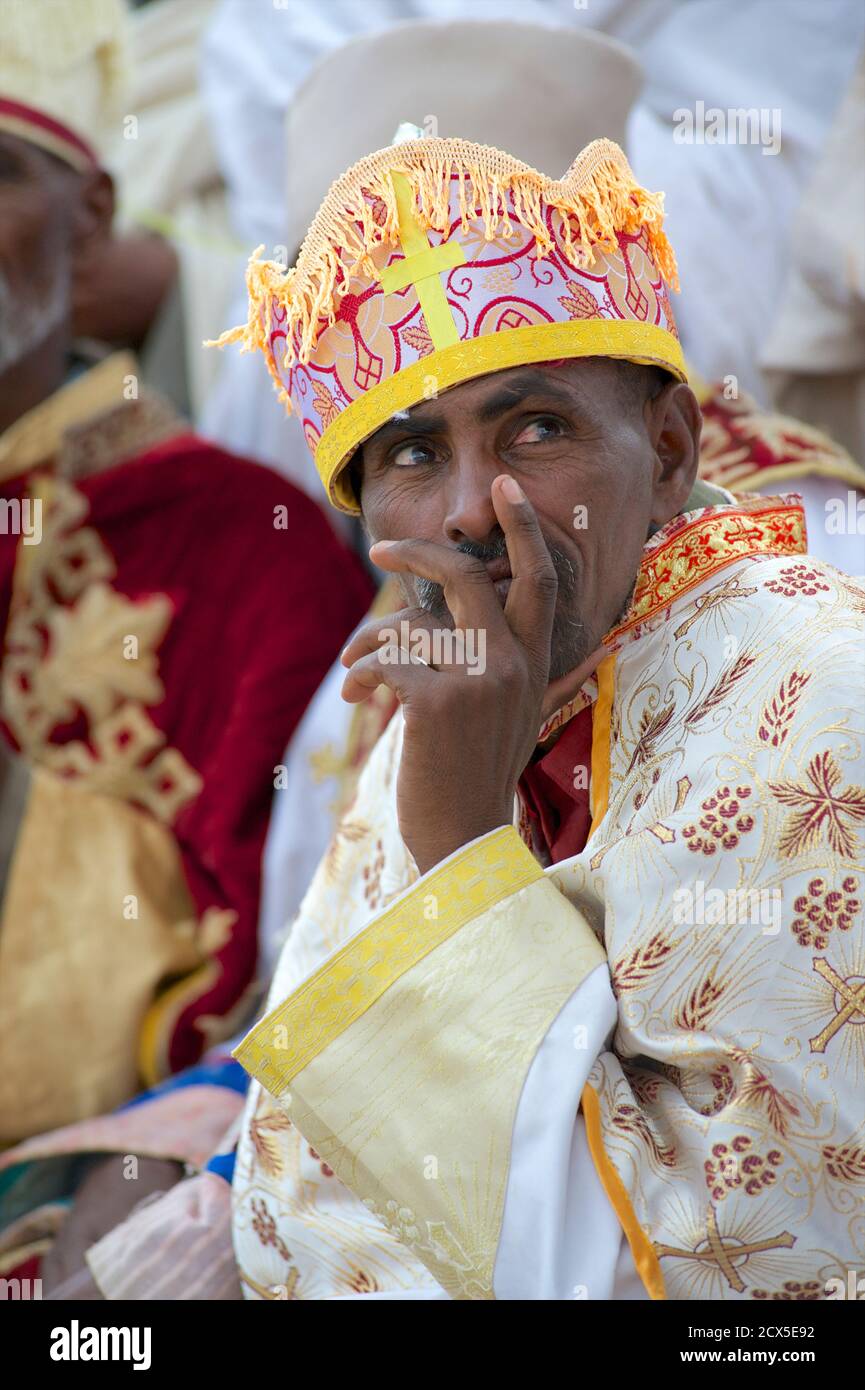 Domenica delle Palme religiosa cristiana, celebratiions Axum, Tigray, Etiopia Foto Stock