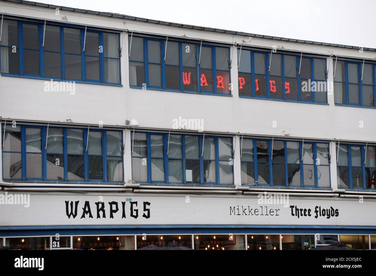 Warmaigs Texan barbecue nel quartiere meatpacking di Copenhagen Foto Stock