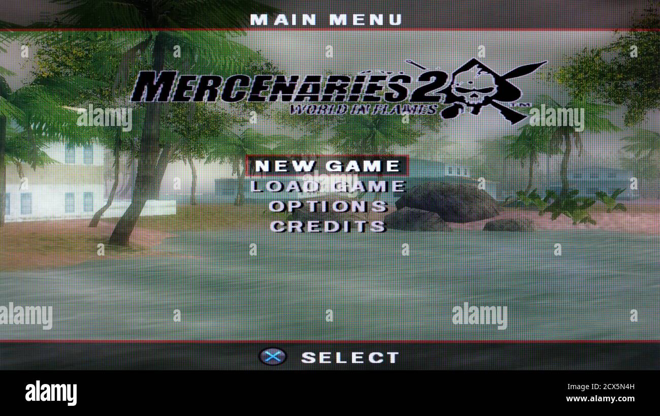 Mercenaries 2 World in Flames - Sony PlayStation 2 PS2 - solo per uso editoriale Foto Stock