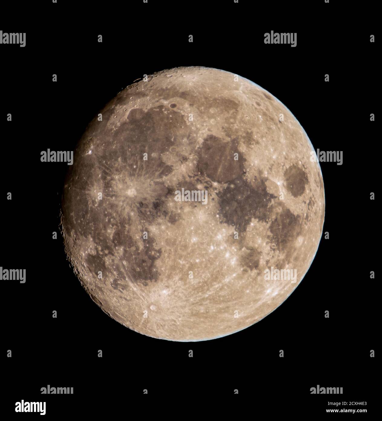 Luna, Terre Luna, Luna notturna, Regno Unito. Foto Stock