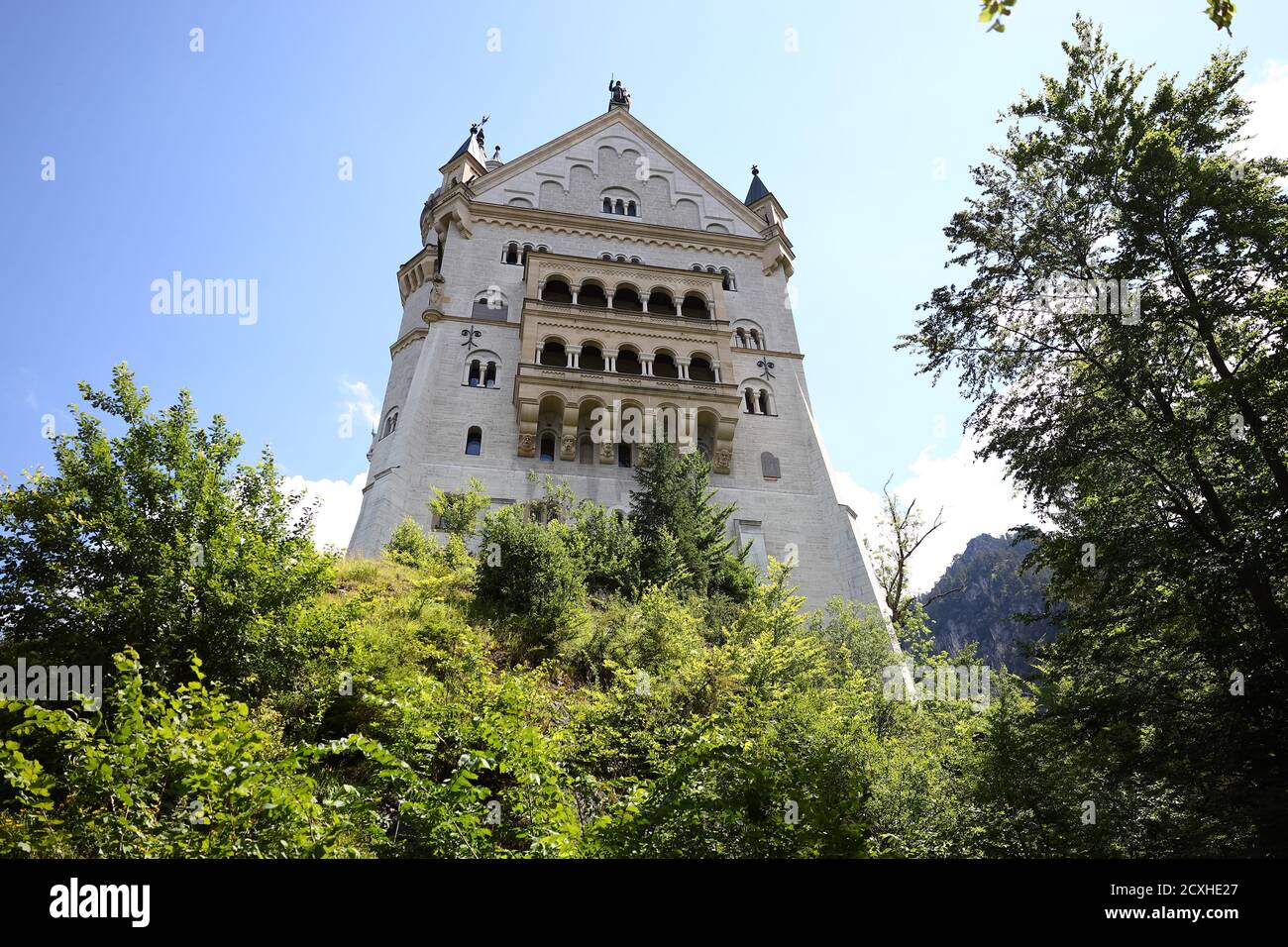 Castello Neuschwanstein in baviera Germania Foto Stock