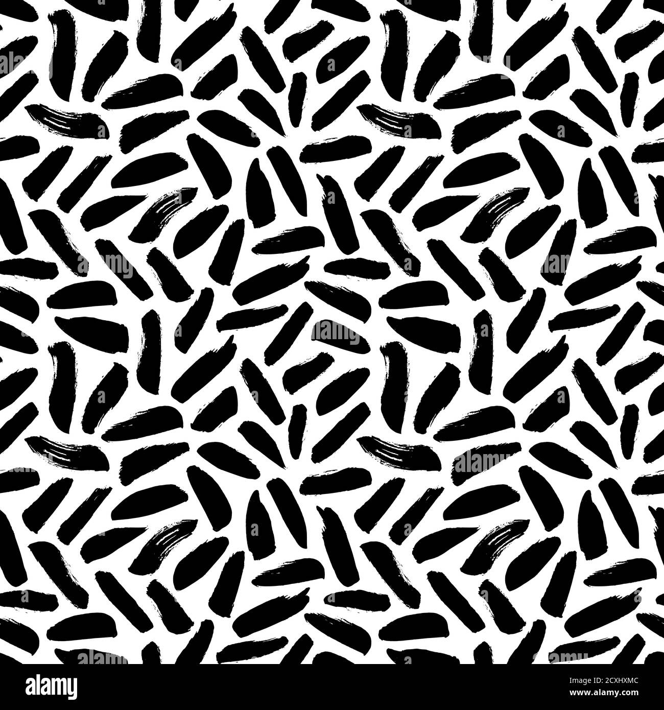 Tratti di pennello vettoriale ripetizione senza giunture. Illustrazione Vettoriale