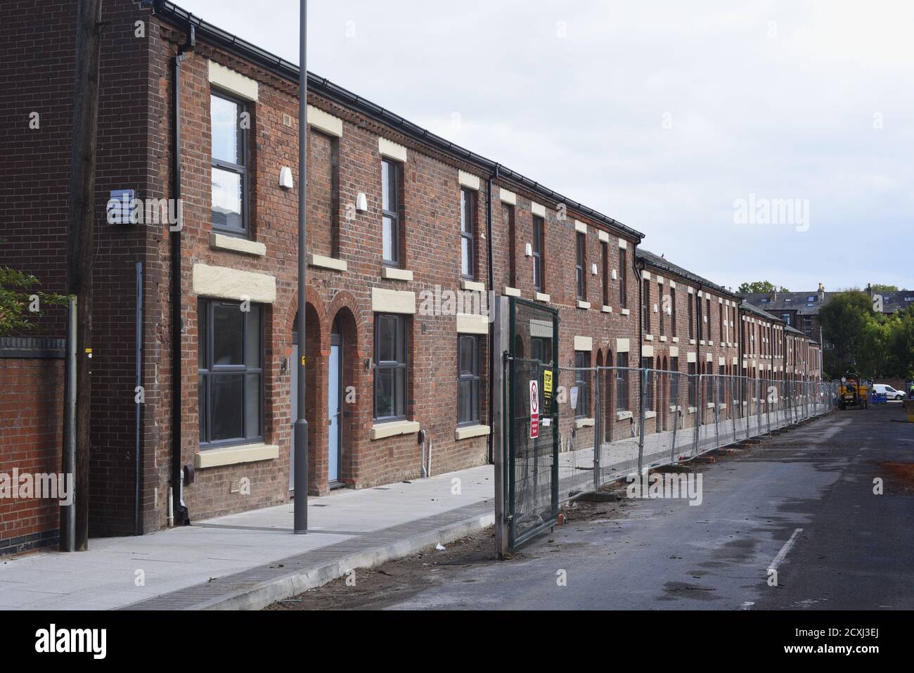 Redevelopemnt della zona residenziale di Welsh Streets, Liverpool settembre 2020. Le strade gallesi hanno vinto il premio residenziale al RICS Awards Grand Foto Stock