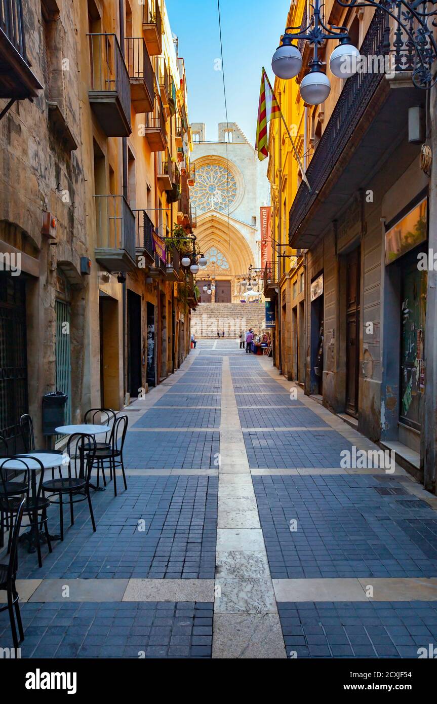 Tarragona, Spagna - Set 20 2020: Città spagnola di Tarragona sulla costa mediterranea Foto Stock