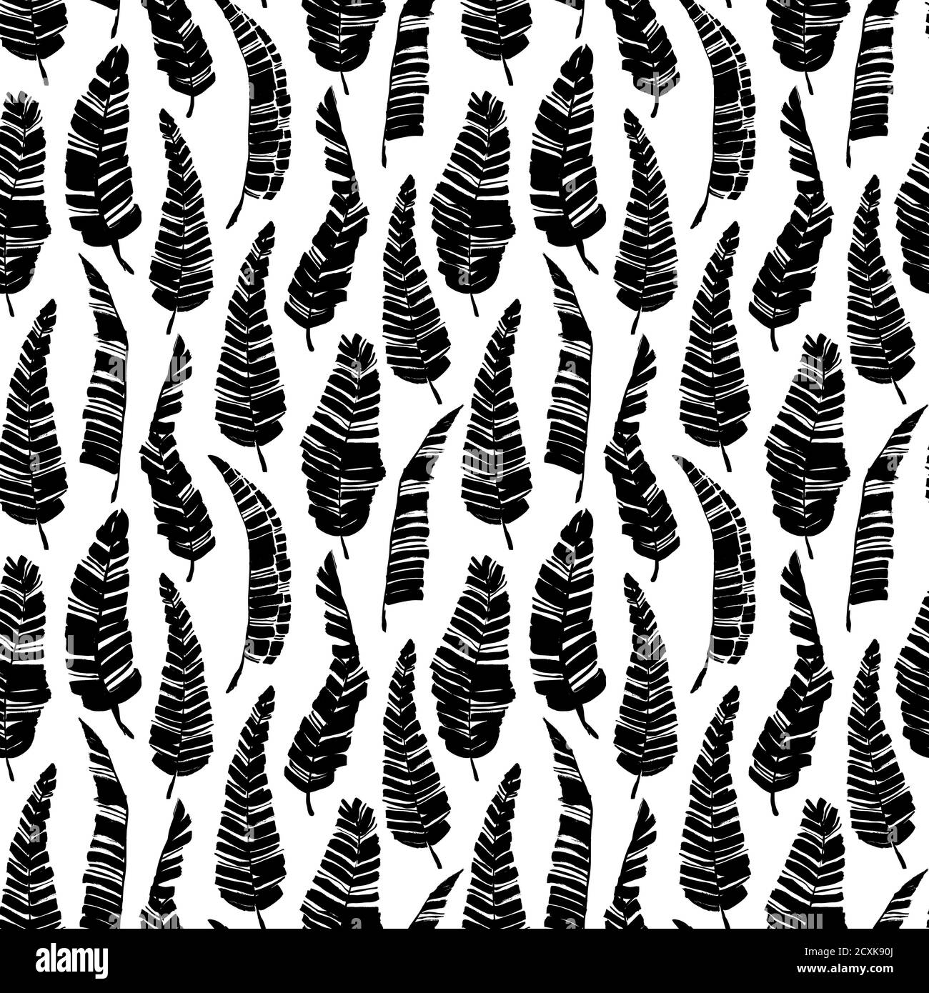 Vettore tropicale foglie di banana modello senza giunture. Illustrazione Vettoriale