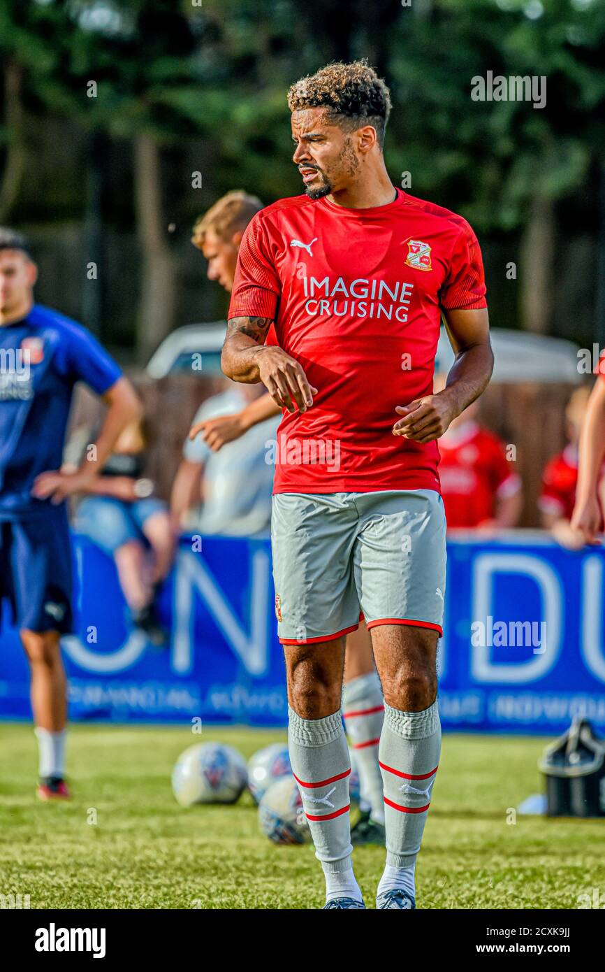 Zaki Fryers Swindon giocatore di calcio della città luglio 2019 Wiltshire Foto Stock