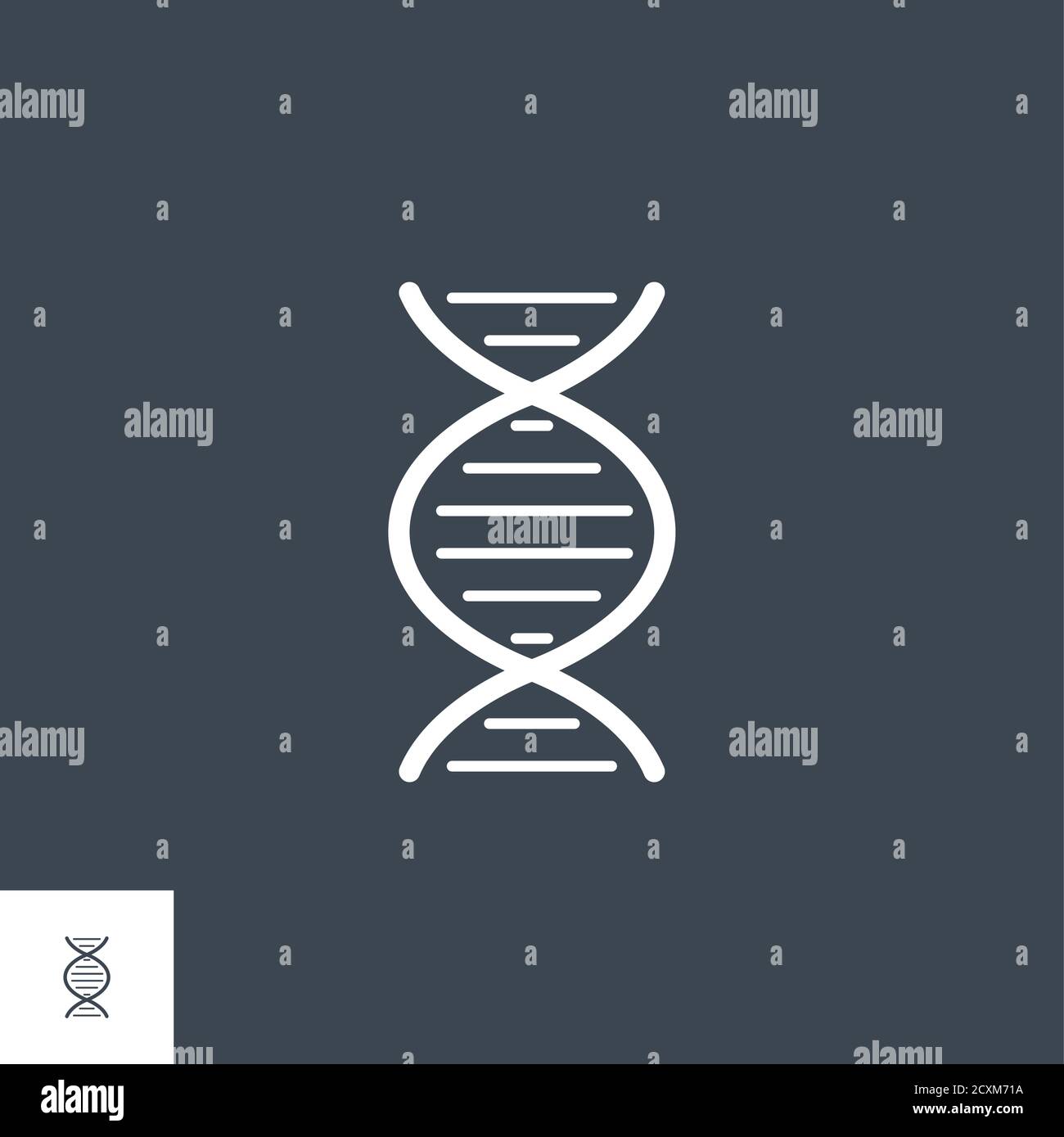 Icona glifo vettoriale correlato al DNA. Illustrazione Vettoriale