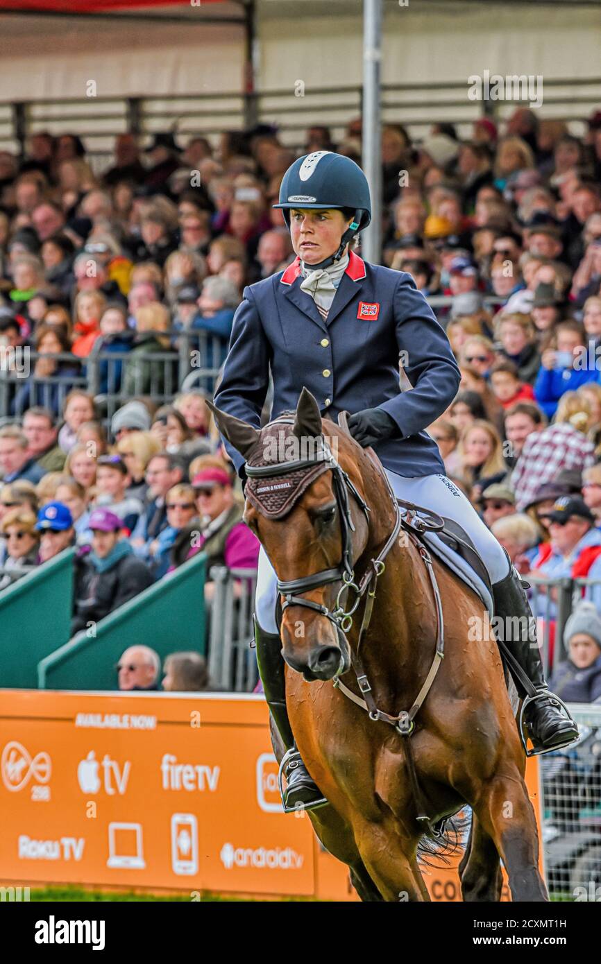 Il francese piggy vince le prove a cavallo di Badminton del 2019 Badminton Gloucester England UK Badminton Horse Trials 2019 Vincitore Piggy Francese vince il titolo Foto Stock Il francese piggy vince le prove a cavallo di Badminton del 2019 Badminton Gloucester England UK Badminton Horse Trials 2019 Vincitore Piggy Francese vince il titolo Foto Stock