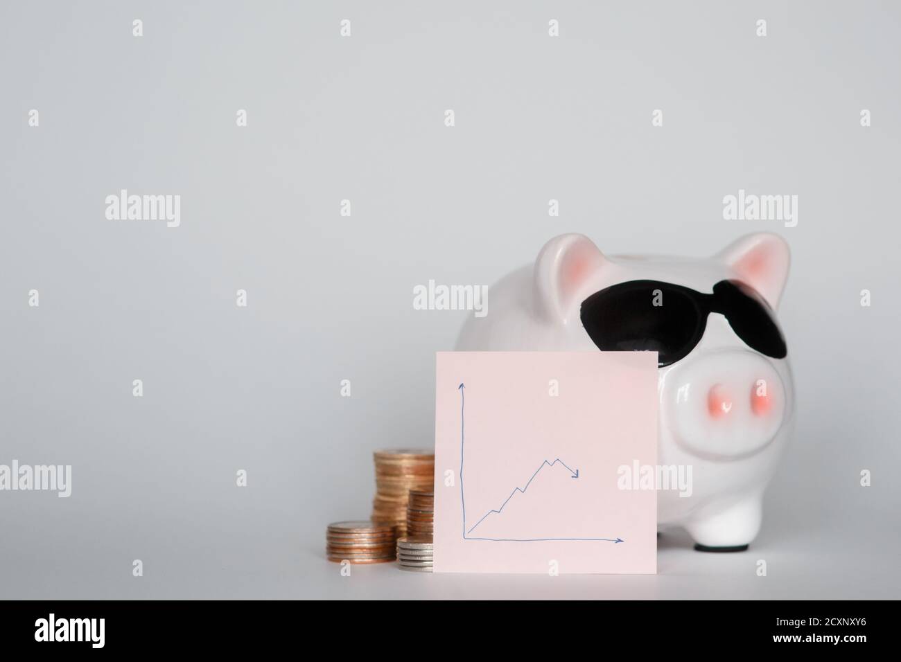 il crollo dei mercati finanziari e il pericolo di risparmio finanziario dovuto. Foto Stock