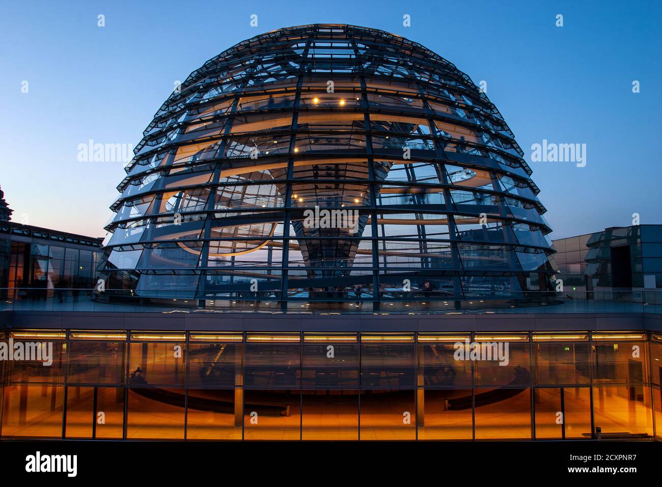 Cupola di Berliner Reichstag, Germania Foto Stock
