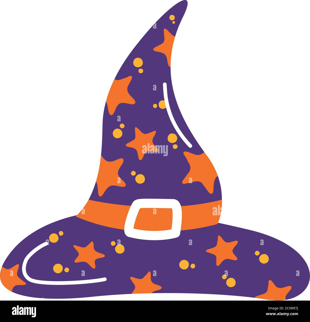 halloween cappello di strega stile piatto icona vettore disegno  illustrazione Immagine e Vettoriale - Alamy