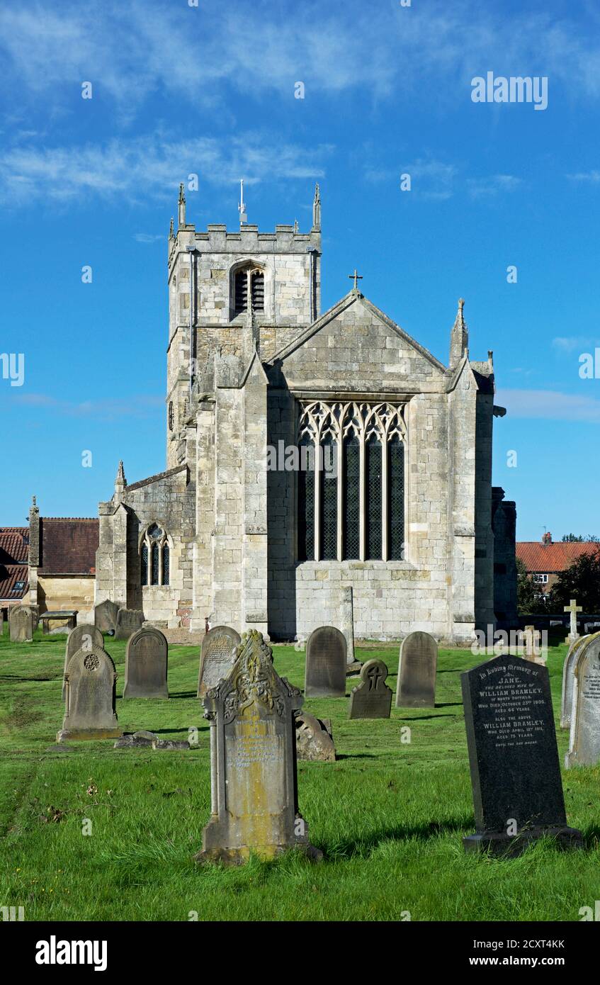 St Helen's Church nel villaggio di Skipwith, North Yorkshire, Inghilterra Regno Unito Foto Stock