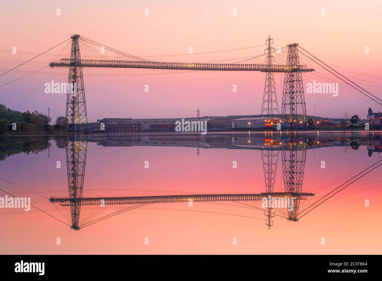 TRANSPORTER BRIDGE, NEWPORT, GALLES DEL SUD Foto Stock