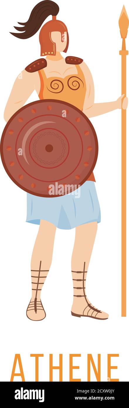 Illustrazione del vettore piatto Athene Illustrazione Vettoriale