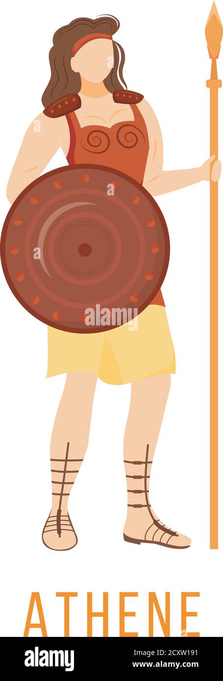 Illustrazione del vettore piatto Athene Illustrazione Vettoriale