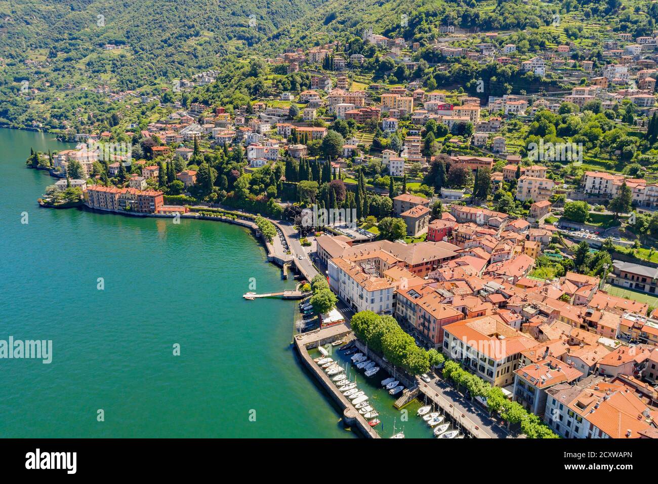 Dervio - Lago di Como (IT) - Vista aerea Foto Stock